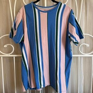 Free planet striped tee